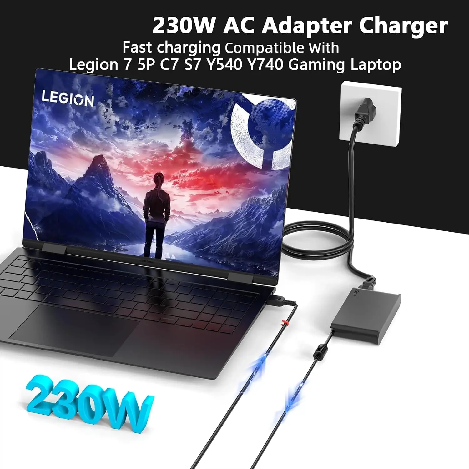 230W Laptop Charger Compatible with Lenovo Legion 5 7 5P C7 S7 Y540 Y730 Y900 Y7000 ThinkPad P15 P16 P71 P72 P53 Power Adapter