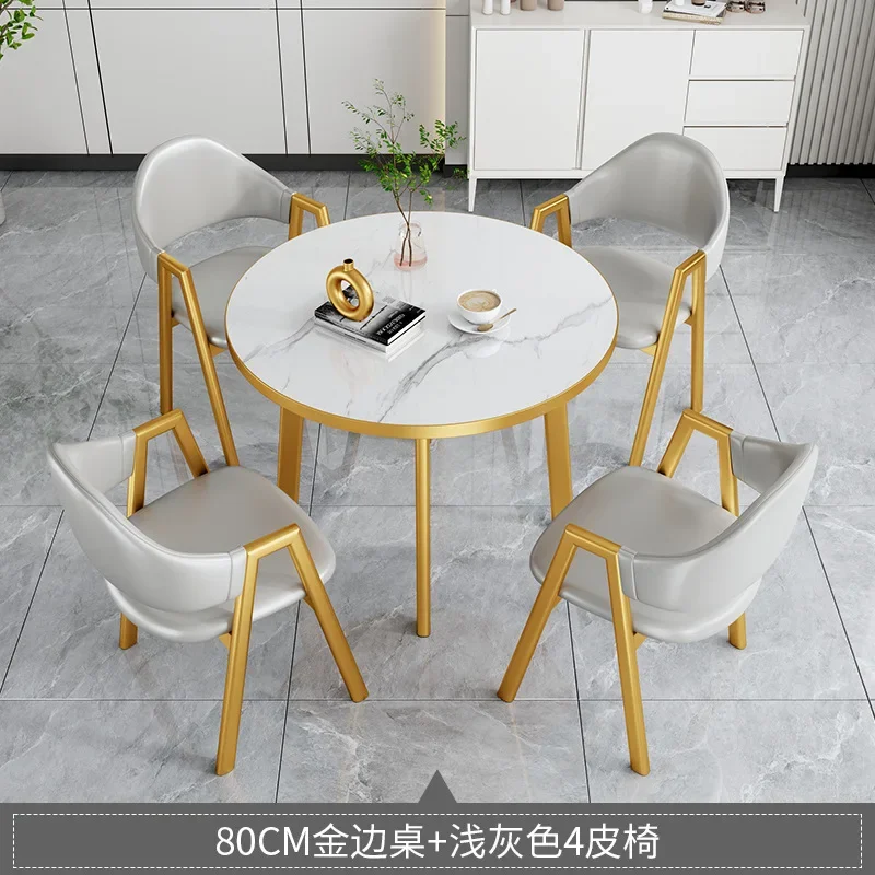 Reception table and chair combination Business negotiation Conference table and chair office casual restaurant set