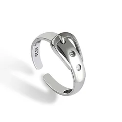 925 Sterling Silver Belt Adjustable Rings Wedding Engagement Jewelry For Women Accessories Dropshippin