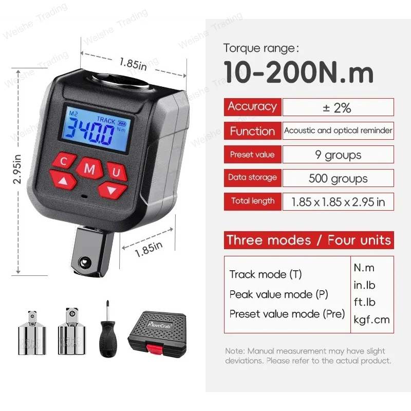 Digital Torque Adapter Kit 1/2