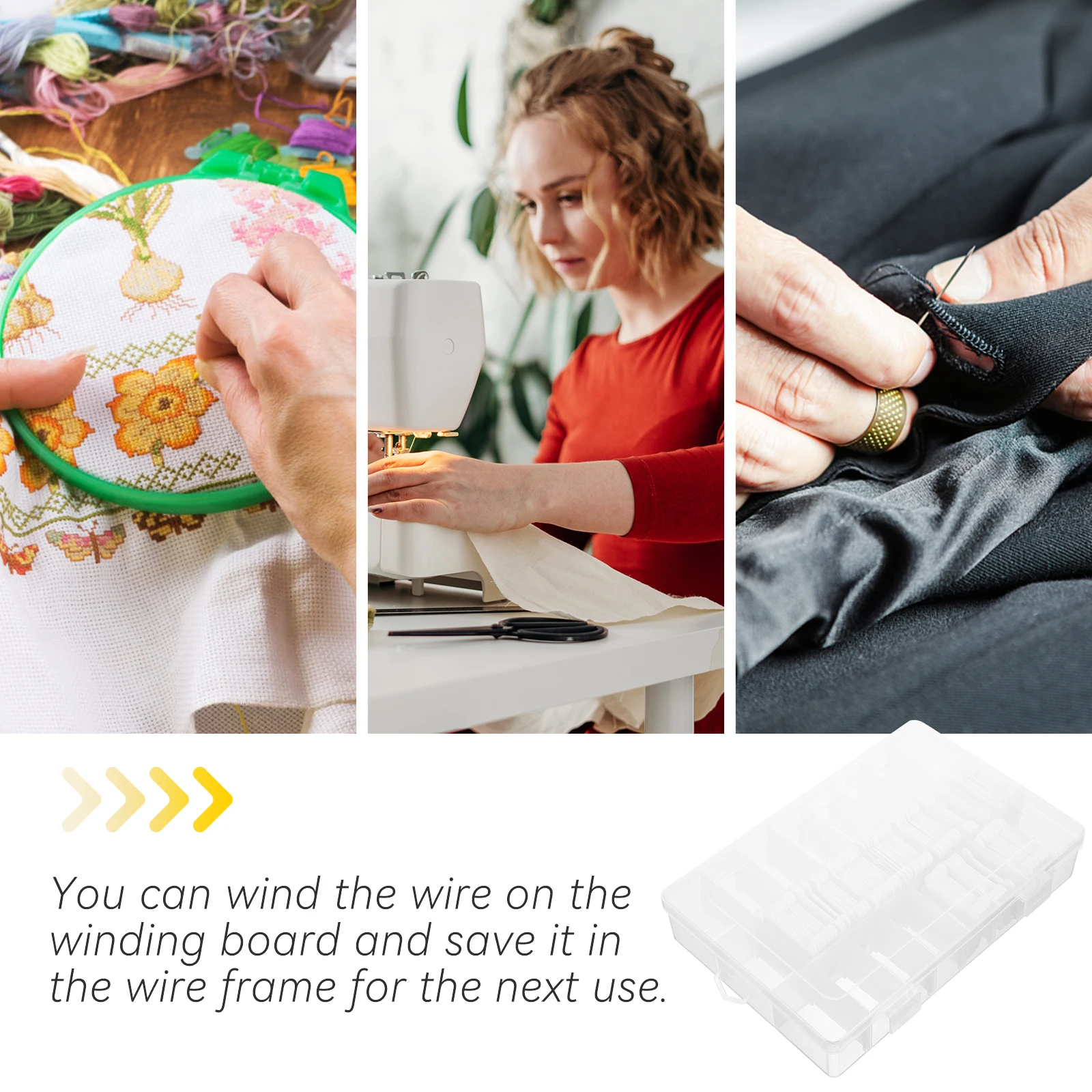 Winding Plate Reusable Compact Thread Organizer For Cross Stitch Embroidery Sewing Yarn Bobbins Storage Tool Plastic Wind