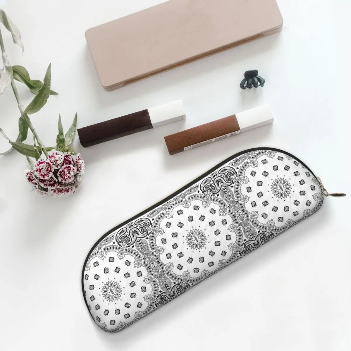 Бандана на заказ, белый пенал, пенал для хранения канцелярских принадлежностей, большая коробка для ручек, сумка-карандаш для подарков Studen