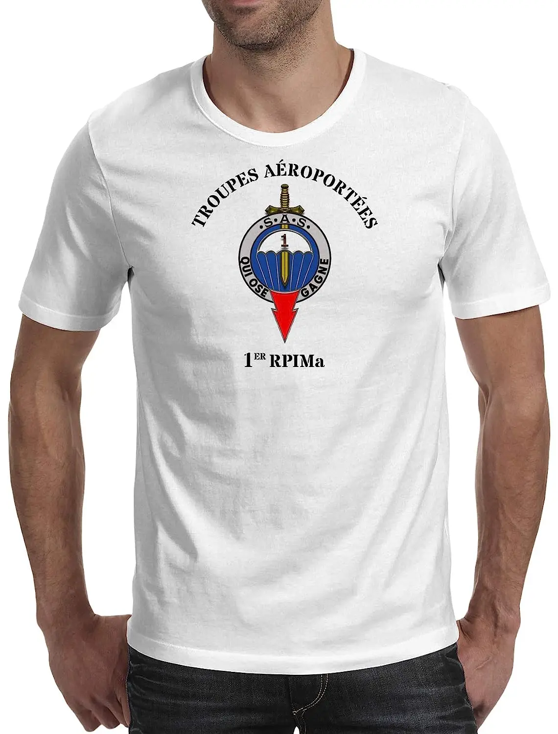 Troupes Aéroportées 1er RPIMa French Special Force T-Shirt Short Sleeve Casual Cotton O-Neck Summer T Shirt