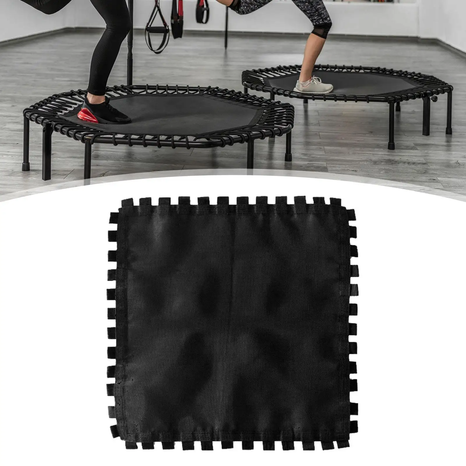 Trampoline Mat Replacement Easy to Install Square Reusable Accessory Jumping Pad for Practice Gymnastics Outdoor Workout Adults