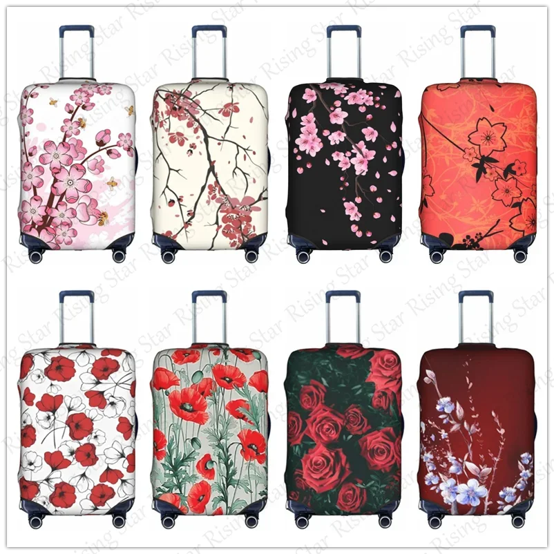 

Watercolor painting Thick Elastic Luggage Protective Cover Zipper For 18-32 inch Bag Suitcase Cover Travel Accessories