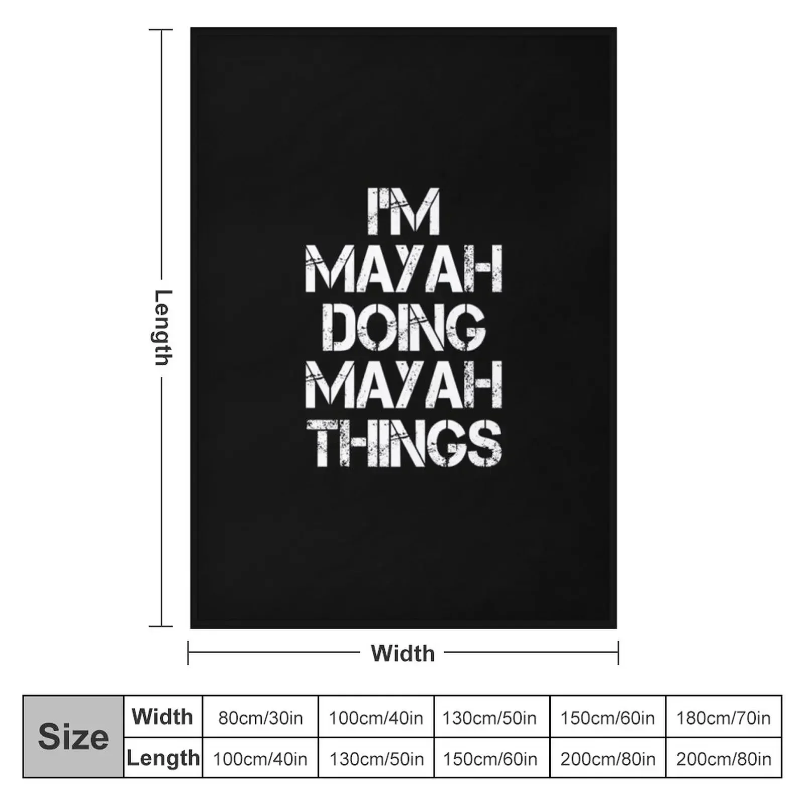 Mayah Name T Shirt - I'm Mayah Doing Mayah Things Name Gift Item Tee Throw Blanket Loose Decorative Throw Blankets