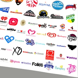 500Pcs Custom Logo Personal Name Labels, UV Transfer Stickers, Original Color Design Transparent Background Bottle Mug Nail Art