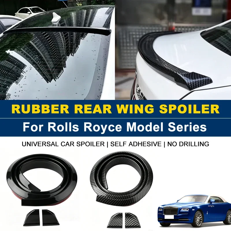 Alerón Trasero Autoadhesivo de 1.5M para Rolls-Royce Phantom, Ghost, Cullinan, Wraith, Dawn, Silver-Spirit, Sin Perforación, Accesorios para el Maletero
