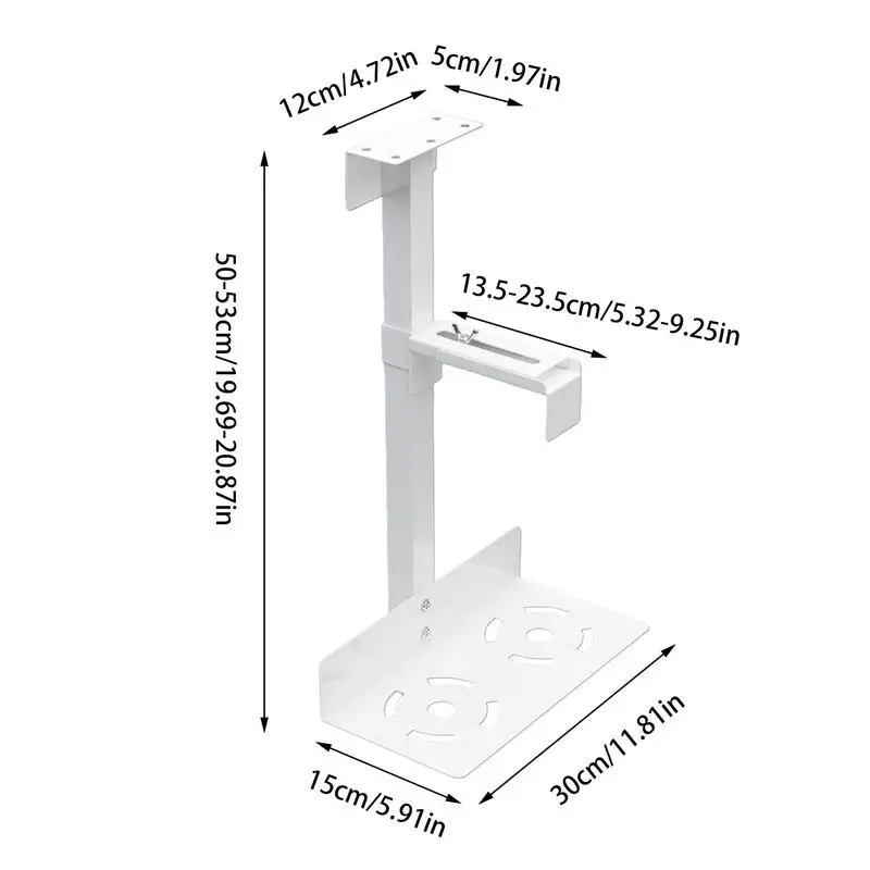 Imagem -06 - Under Desk e Wall pc Mount Under Desk Cpu Mount Altura e Largura Ajustáveis Suporte de Cpu Suporta até £ 66