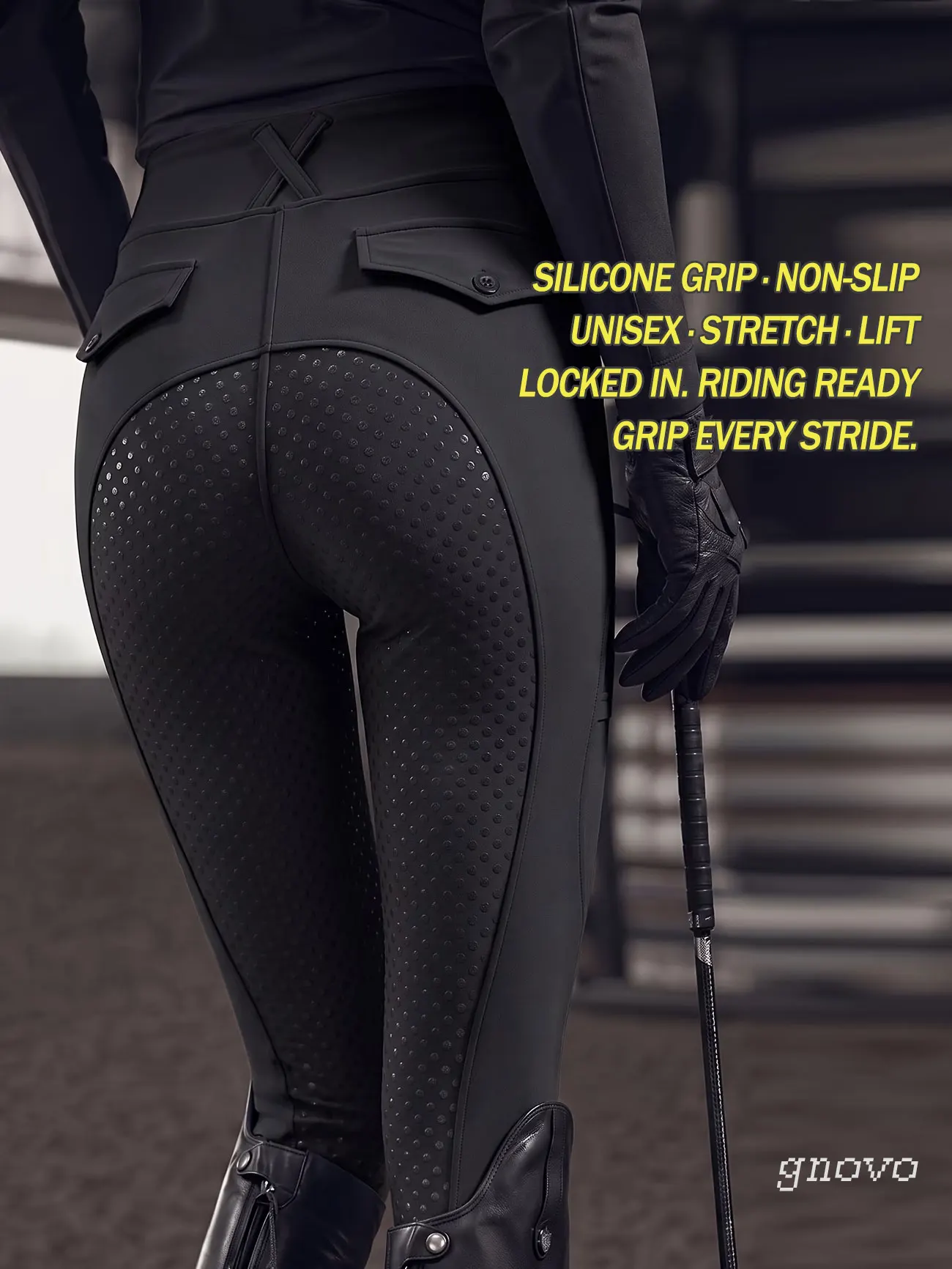 Unisex Full Seat Silicone Grip Equestrian Breeches, High Stretch Butt Lifting Horse Riding Pants, Anti-Slip Training Leggings