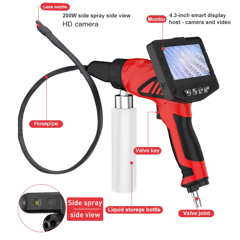 High Quality Car Wash Air Conditioner Cleaner Support Video 8.5Mm 2Mp Car Endoscope Air Conditioner Cleaner