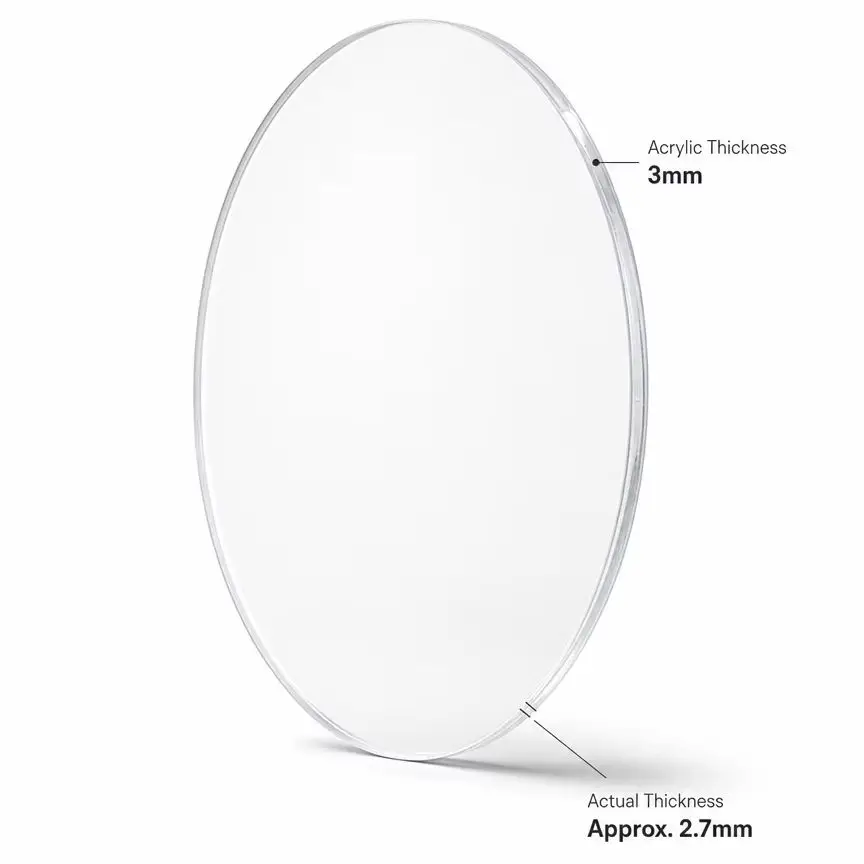 

3mm Clear Acrylic Ovals 60×35–120×92mm | Wargame Base World | Laser-Cut Perspex for Miniature Basing & Terrain