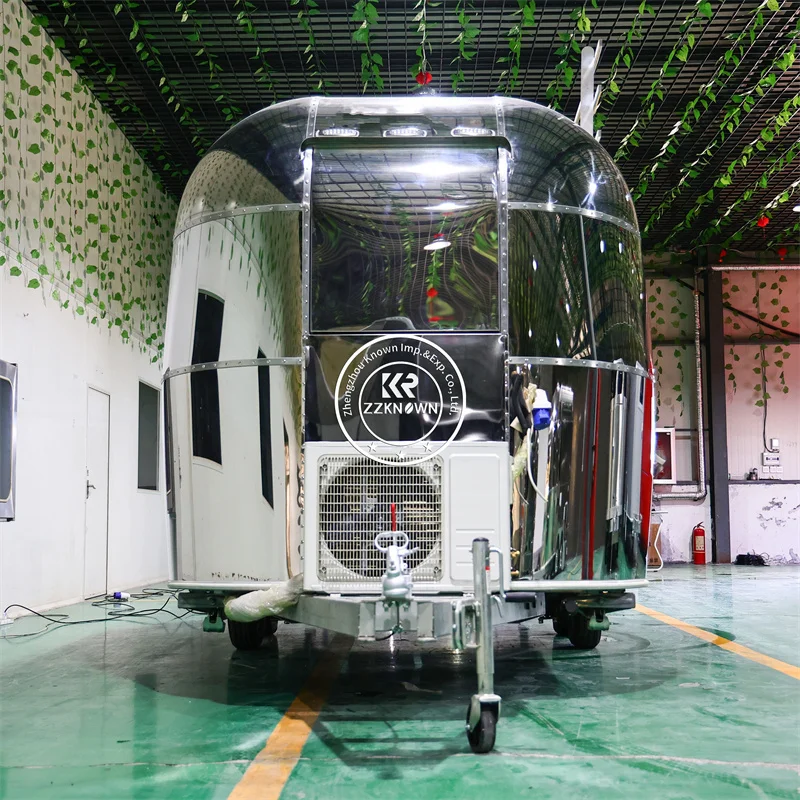 Carrello Mobile del caffè della birra di ca del camion dell'alimento 2024 con il rimorchio su ordinazione dell'alimento del flusso d'aria dell'attrezzatura completa della cucina da vendere