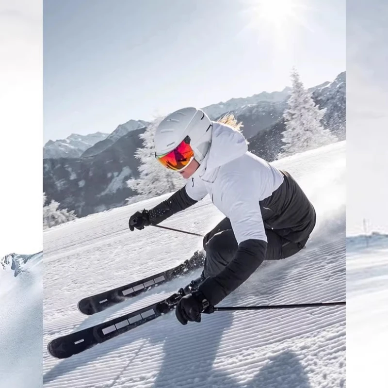 

All Mountain Twin Tip Skis Lightweight Durable Rocker Camber Carving Freestyle Skis Beginner Intermediate Bindings Included