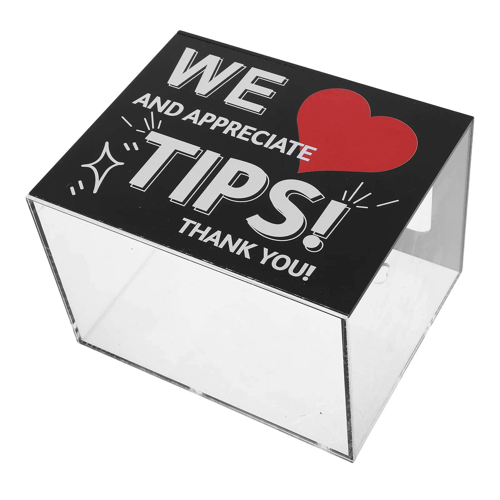 

Acrylic Storage Box 5.97X5.31X3.93In Transparent Tip Donation Jar For Fundraising Vote Suggestion Money Container Cash Transport