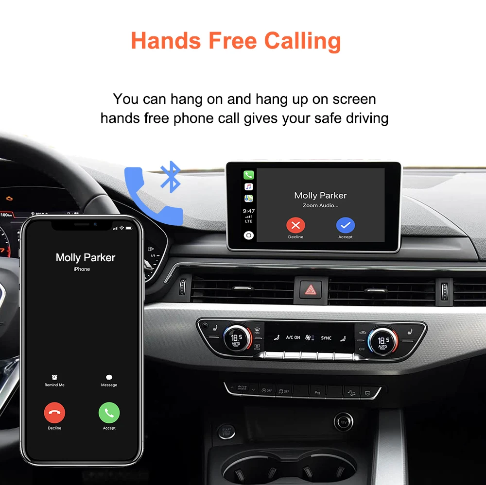 Bonroad OEM Bildschirm-Upgrade-Schnittstellen-Nachrüstsätze für Audi MIB MIB2 System A3 A4 A5 Q2 Q7 Q5L 8V Carplay Android Airplay Modul – Detail 12