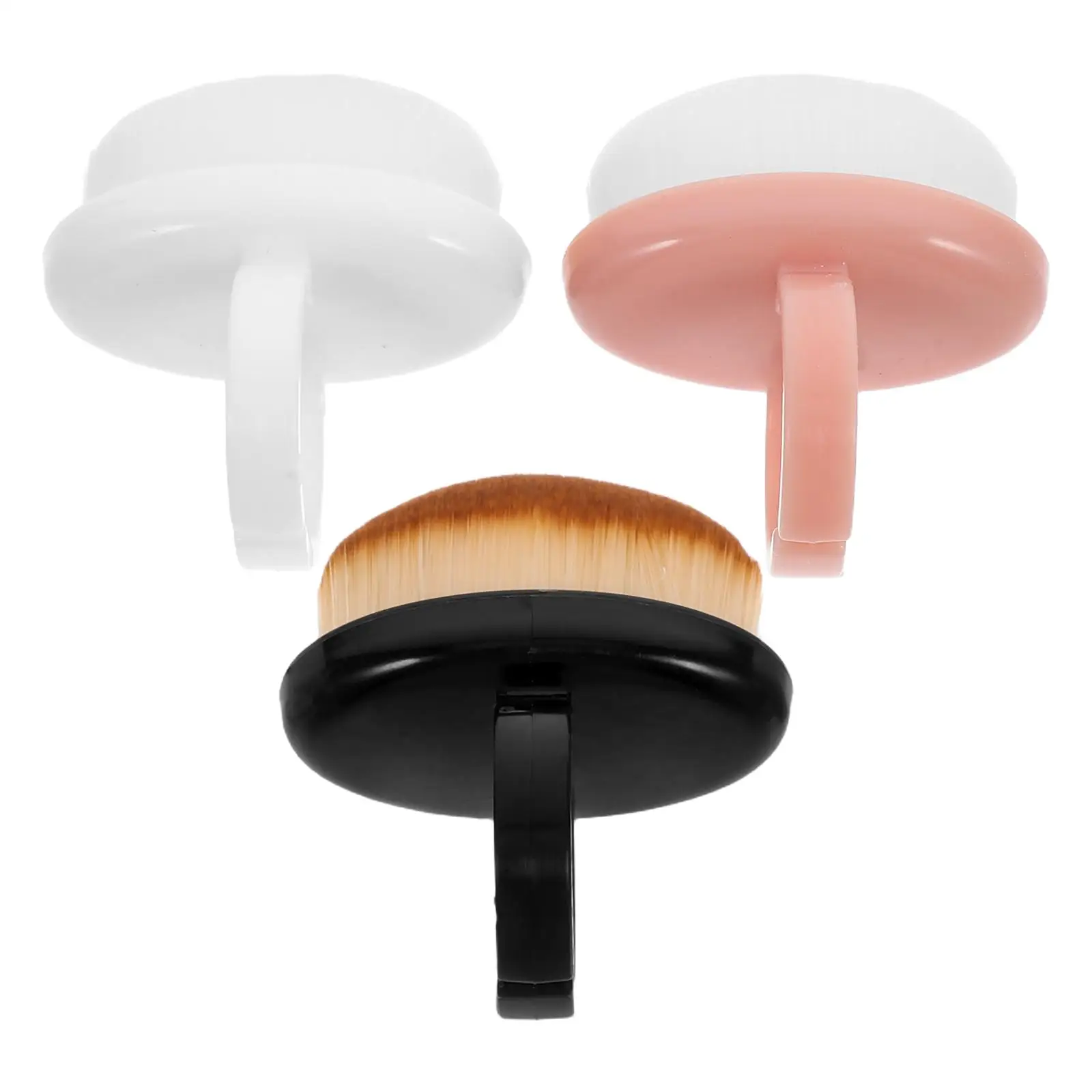 3 Pcs Nail Dust Brush Soft Bristles Short H le for Cleaning Polishing Dust Remover Plastic Clear Nail Supplies Tools