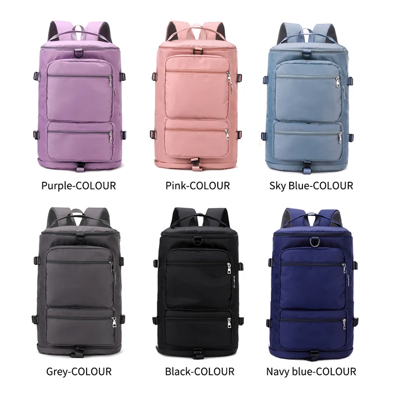 IKE MARTI Large Capacity Women Shoulder Travel Backpack Lady Weekend Sports Yoga Luggage Zipper Bags Multifunction Crossbody Bag