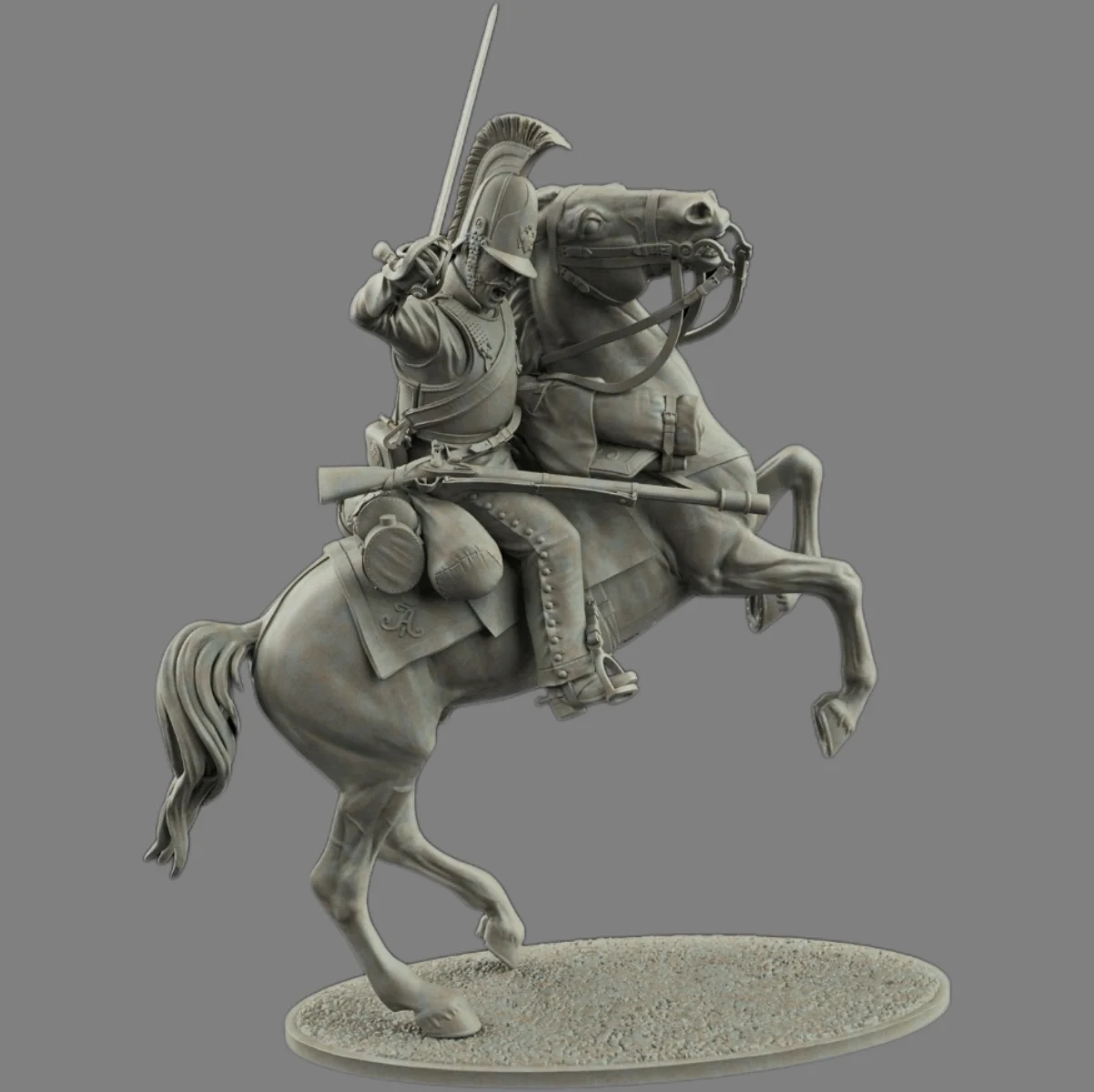 

75mm resin figure unpainted model kit, Russian cuirass infantry soldier, unassembled and unpainted GK