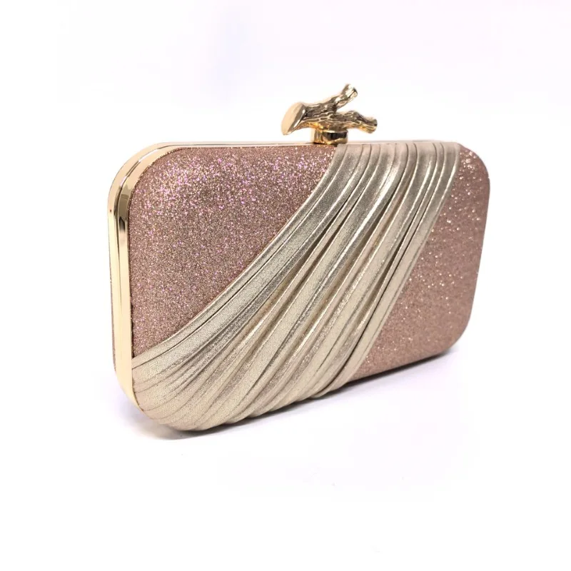 Luxury Sparkling Evening Bags Women's Blingbling Sequined Cloth Material Handbags Wedding Small Box Clutch Bag Bolso Amarillo