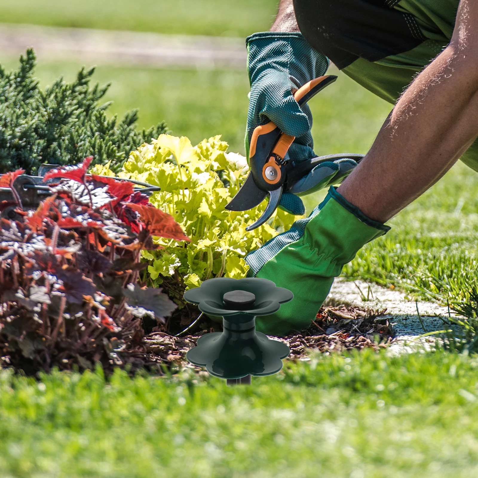 

3 Pcs Watering Wheel Garden Hose Guide Stakes Lawn Roller for Flower Beds Plants Patio Greenhouse Agriculture Yard Tools