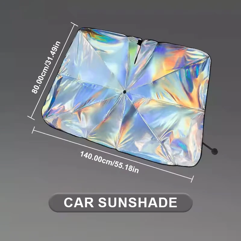 Auto-Windschutzscheiben-Sonnenschutzschirm mit verstellbarem Griff, Frontscheiben-Sonnenschutzabdeckung, Wärmeisolierung, Sonnenschutz, Sonnenschirm – Detail 9