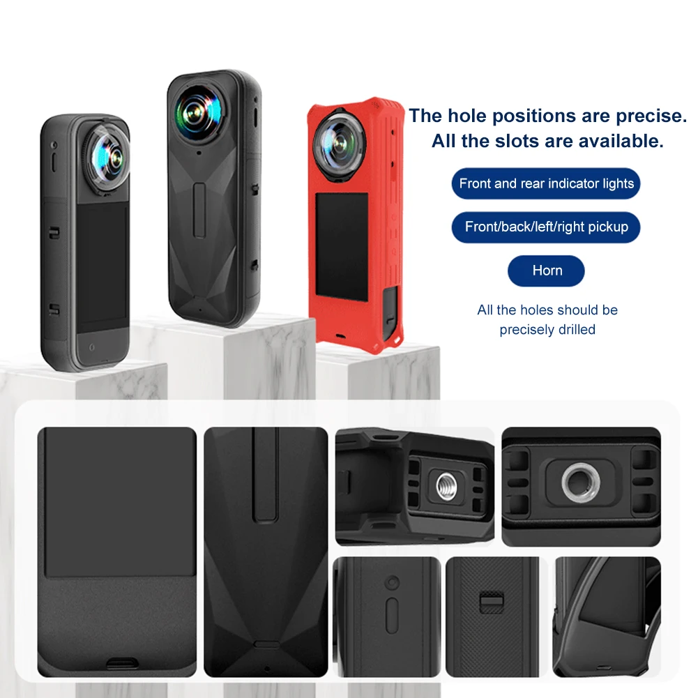 Силиконовый защитный чехол для Insta360 X5, защитный чехол, чехол для корпуса, универсальная защита для Insta360 X5, аксессуары для камеры