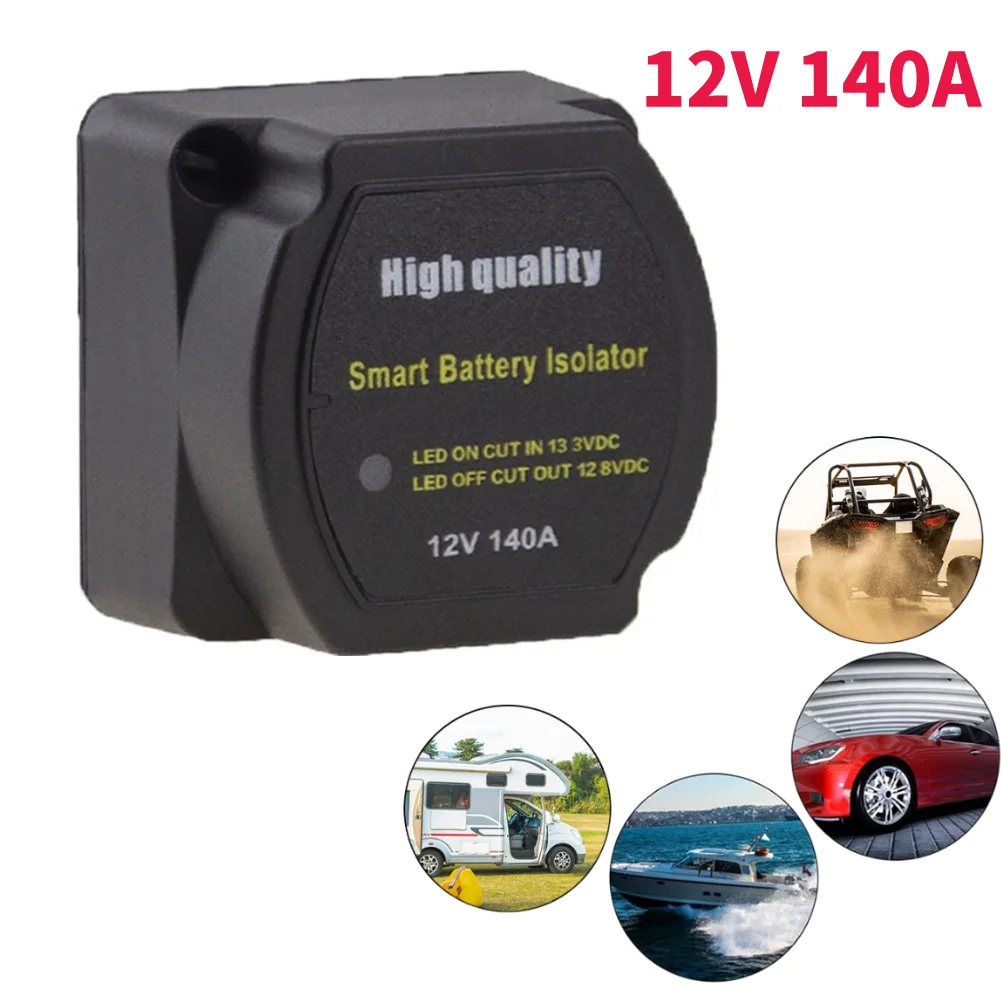 12V VSR Voltage Sensitive Relay Dual Battery Isolator 14A Battery Isolator Kit Smart Dual Battery Isolator for Car RV ATV Yacht