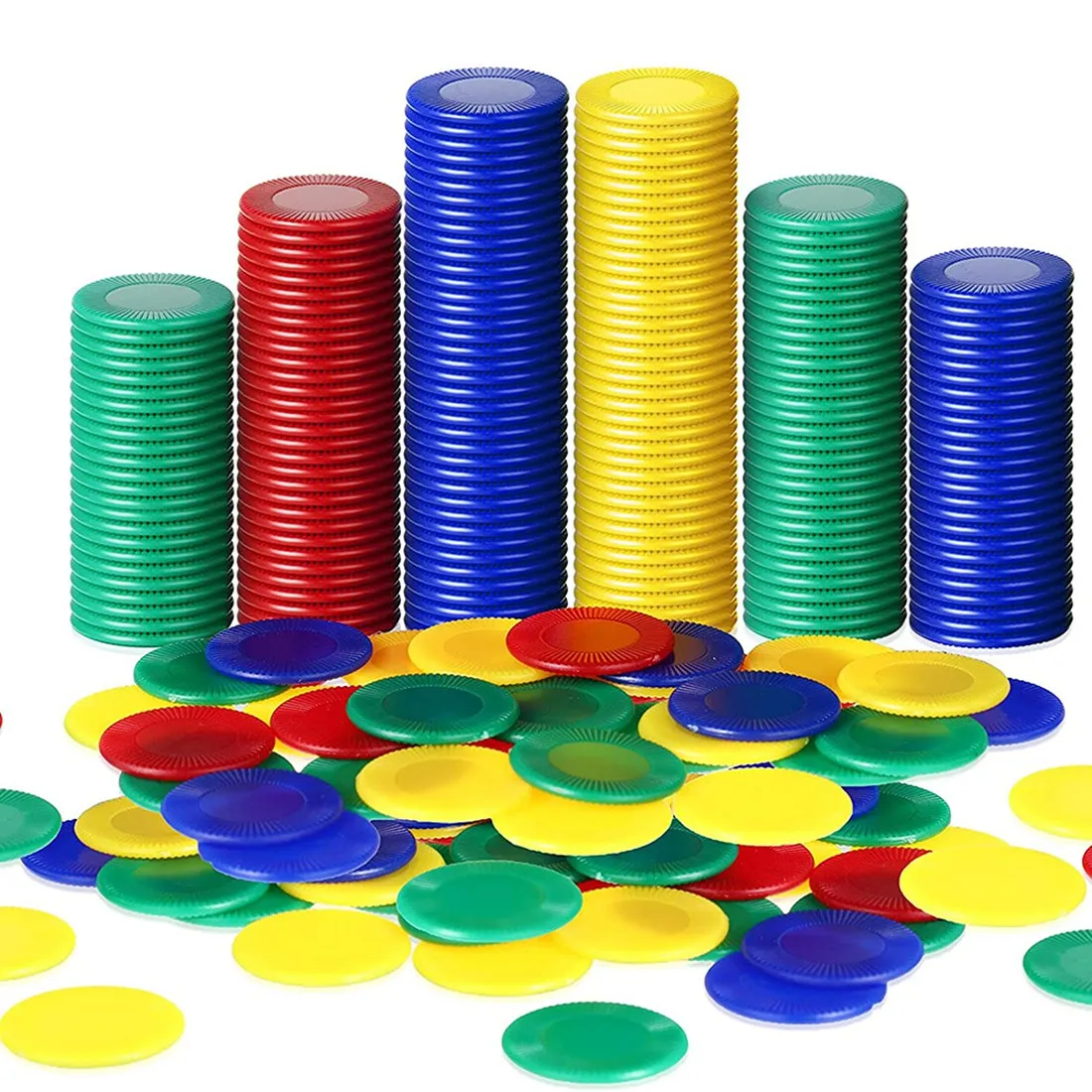 Jetons de jeu en plastique pour poker, 4 couleurs, 400 pièces, pour comptage, bingo