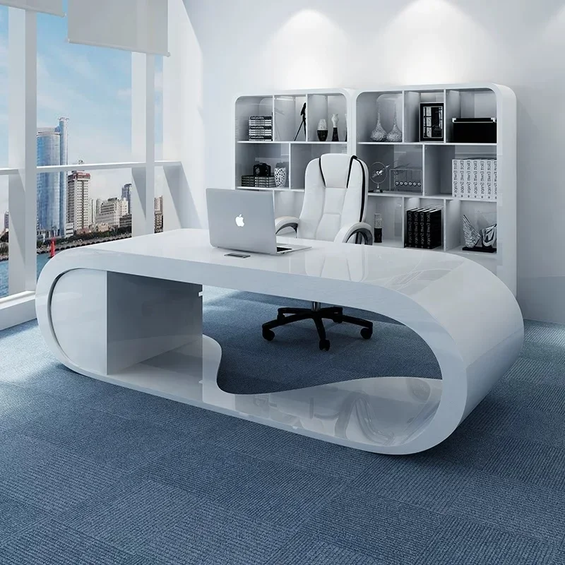 

A for CEO Modern Luxury Executive Office Furniture 12 Antique Contemporary Manager Desk Boss Desk Made of Wood