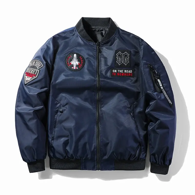Spring and Autumn New Fashion Trend Embroidered Bomber Jacket Men's Casual Loose Sports Windproof Large Size Baseball Coat M-7XL