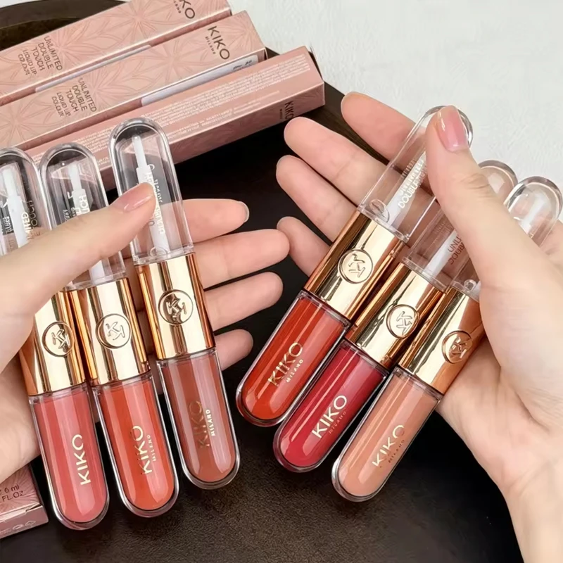 Kiko Limited Edition Double Headed Lipstick 103 108 Persistent Color Retention Transparent Mirror Non Fading Lip Gloss Makeup