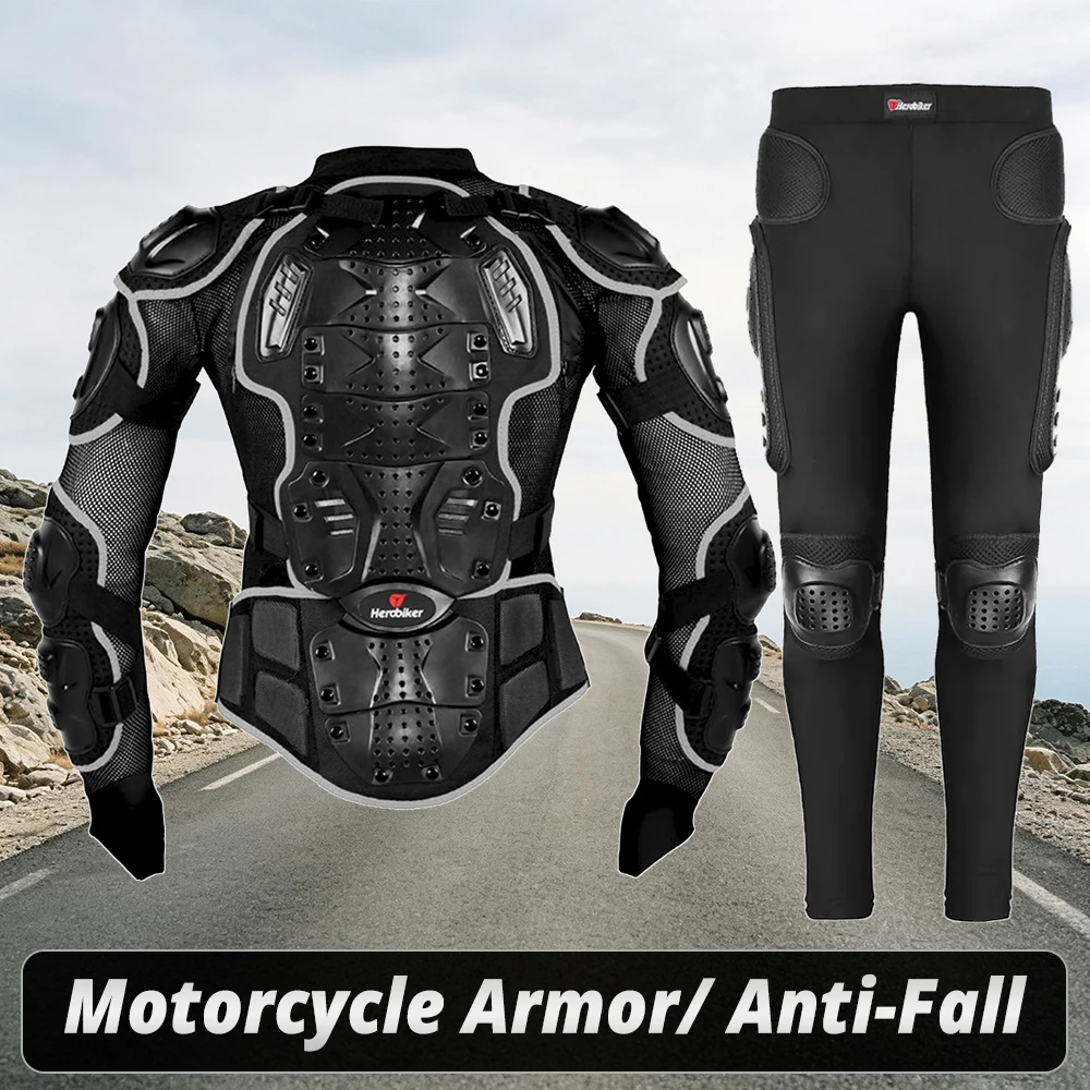 Men's Motorcycle Body Armor Anti-Fall Motocross Riding Pants Shorts Wear-Resistant Motorbike Jackets Armor Protective Clothing
