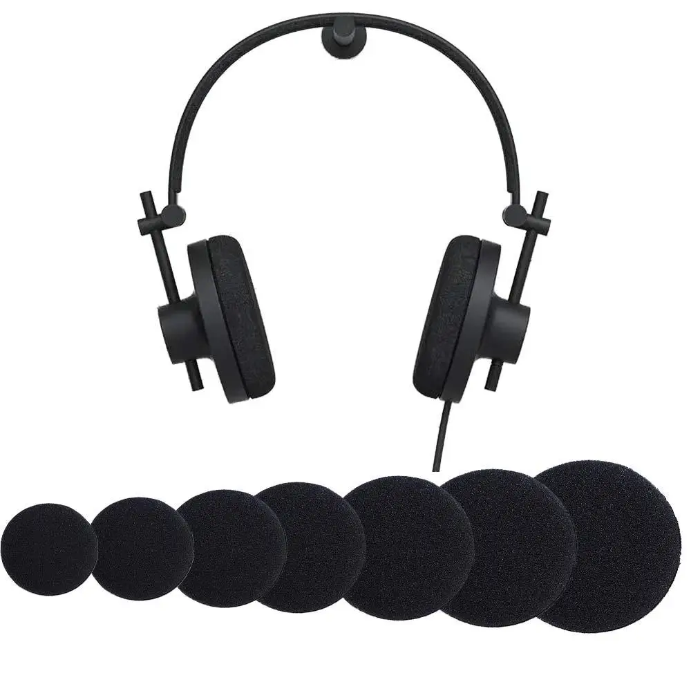 35mm 40mm 45mm Sponge Covers Headset Cap 50mm 55mm 60mm 65mm Ear Pad Sponge Earplugs Cap Headphone Foam Pad Foam Ear Pads