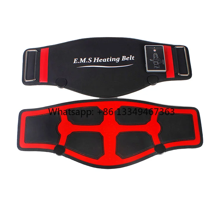 EMS Abdominal Trainer Body Massager Rechargeable Heating Belt Timing Control Muscle Relaxation Fat Burning Wireless Waist