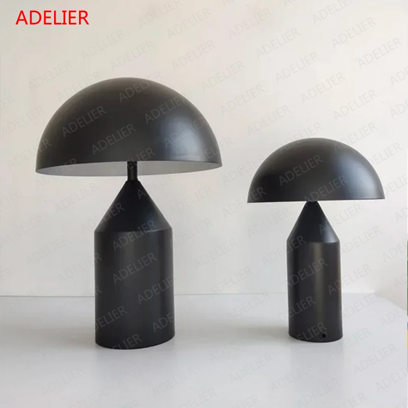 Dia35cm Nordic Iron Mushroom Table Lamp Dia 35cm Gold Home Decor Luminaires Bedroom Study Desk lamp Living Room Stand lamps