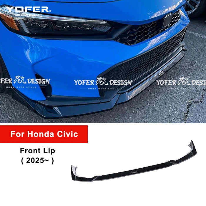

Yofer Bodykit for Civic 2025 Factory Direct Glossy Black 3-Pcs Exterior Accessories Car Bumpers Lip Bodykit for Honda 2025