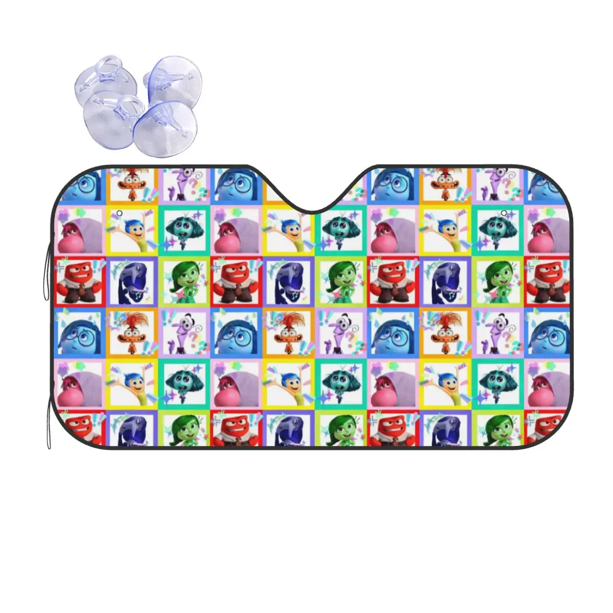 

Custom Inside Out Cartoon Wallpaper Windshield Sunshade Foldable Reflective Sun Blocker Front Window Shade Visor