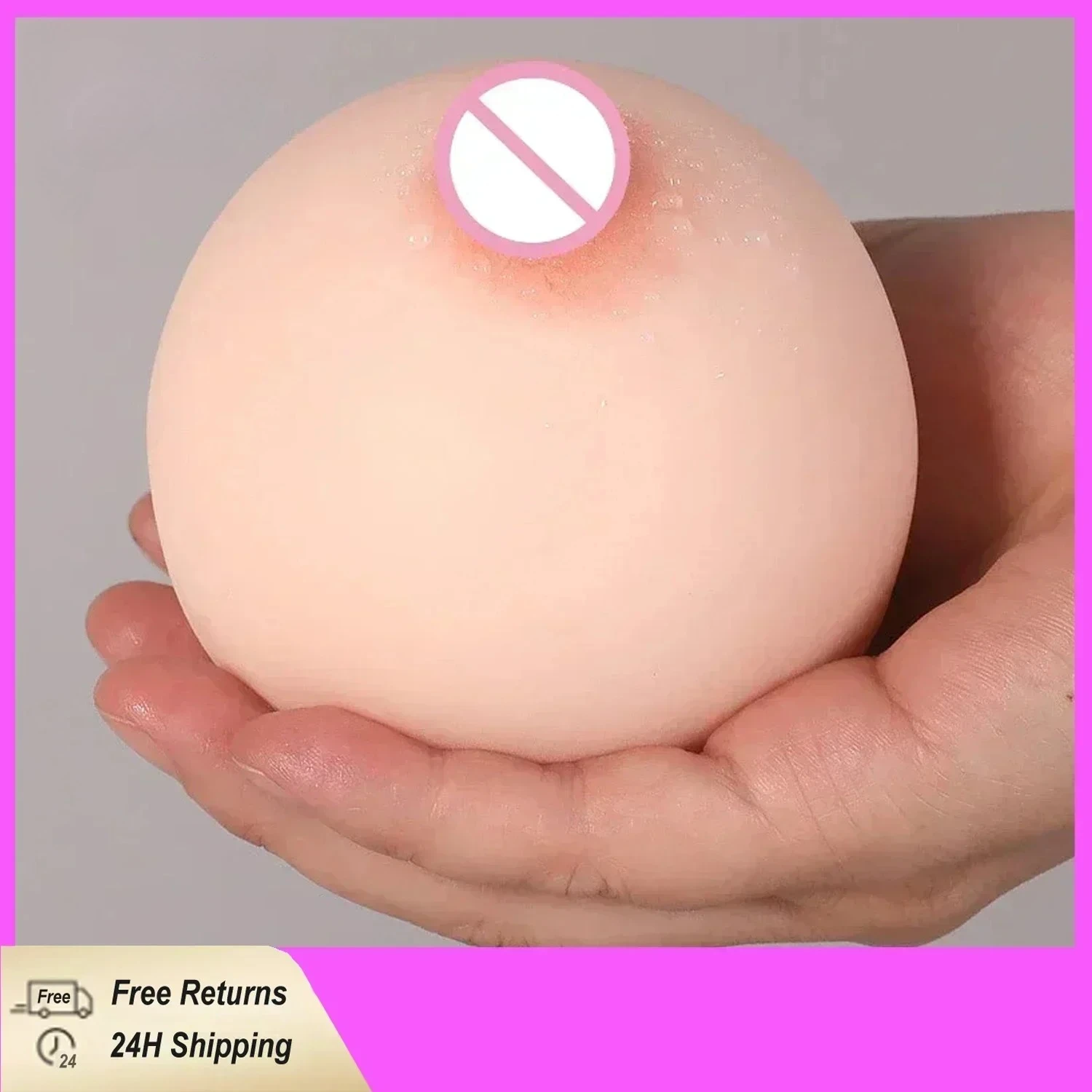 Silicone Artificial Breasts Men's Masturbation Sex Toys Realistic Soft Chest Vagina for Adult Man Sexy Boobs Adult Products 18+ view 2