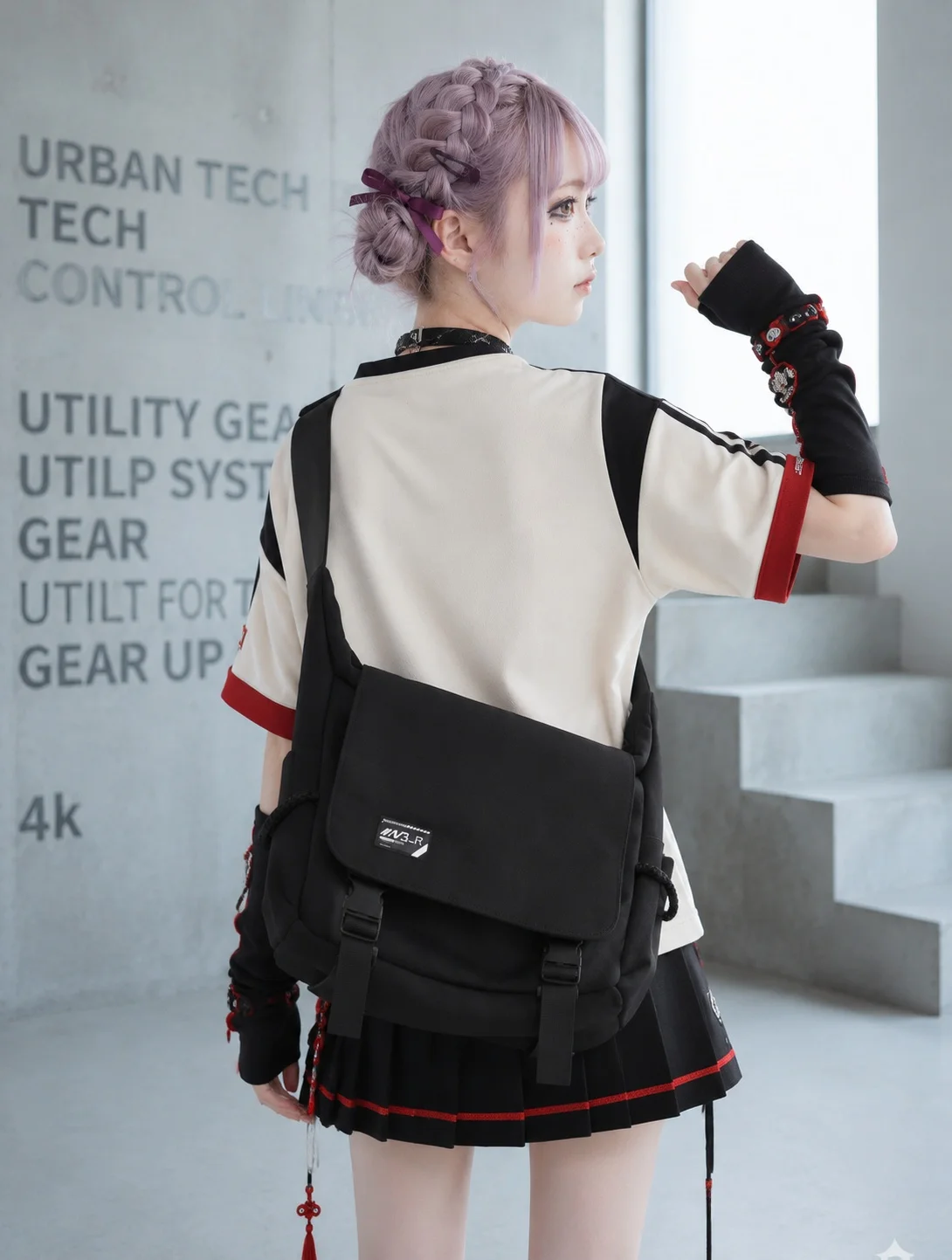 YONAIGA Japanese Style Casual Unisex Large Capacity Crossbody Shoulder Bag Daily Commuting Bag Waterproof Soft Handle
