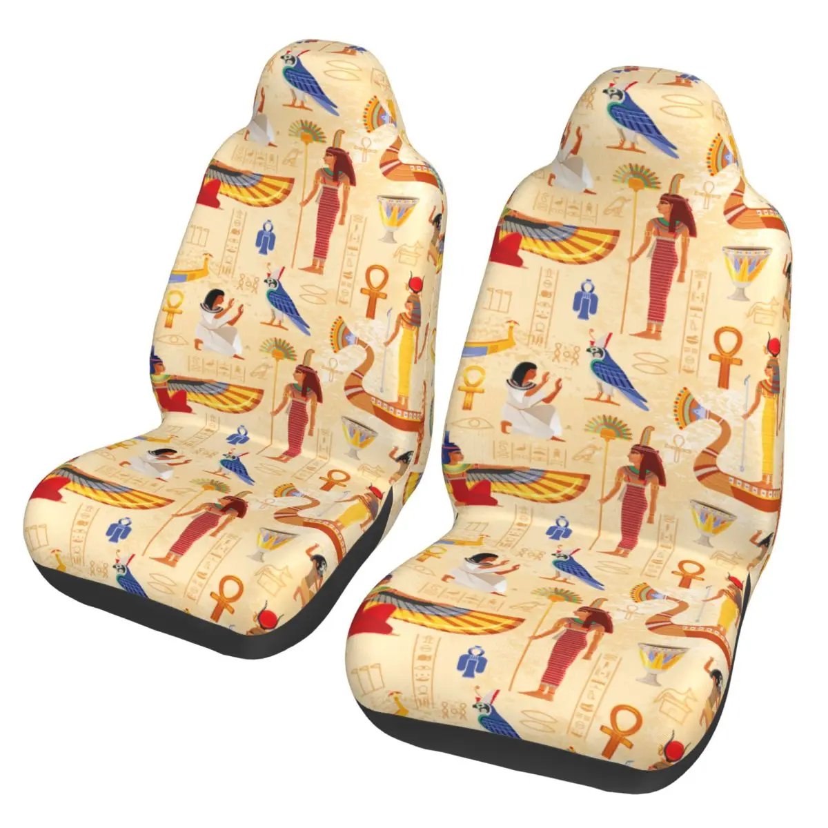 Ancient Egypt Universal Car Seat Cover Four Seasons Women Egyptian Boho Tribal Car Seat Cushion Polyester Fishing