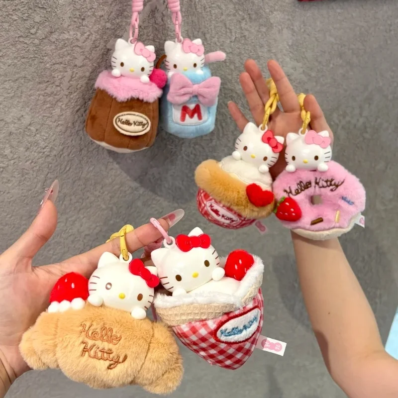 ของแท้ใหม่ ซานริโอ้ เฮลโล คิตตี้ ชุดน้ำชาบ่าย กล่องสุ่มตุ๊กตา น้ำหอมปรับอากาศ จี้ห้อยน่ารัก ของเล่นสุดฮิต ของขวัญวันเกิดวันหยุดสำหรับเด็กผู้หญิง