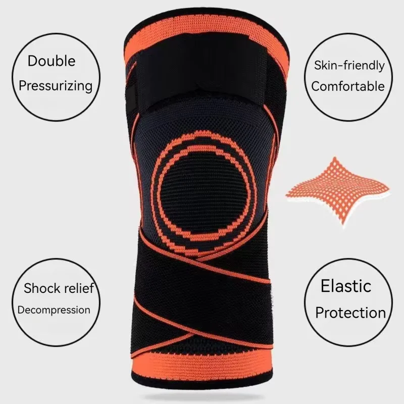 1PC Knee Brace Compression Knit Knee Pad For Sports Quickly Absorb Perspiration Keep Knees Warm Knee Boosters Breathable Support