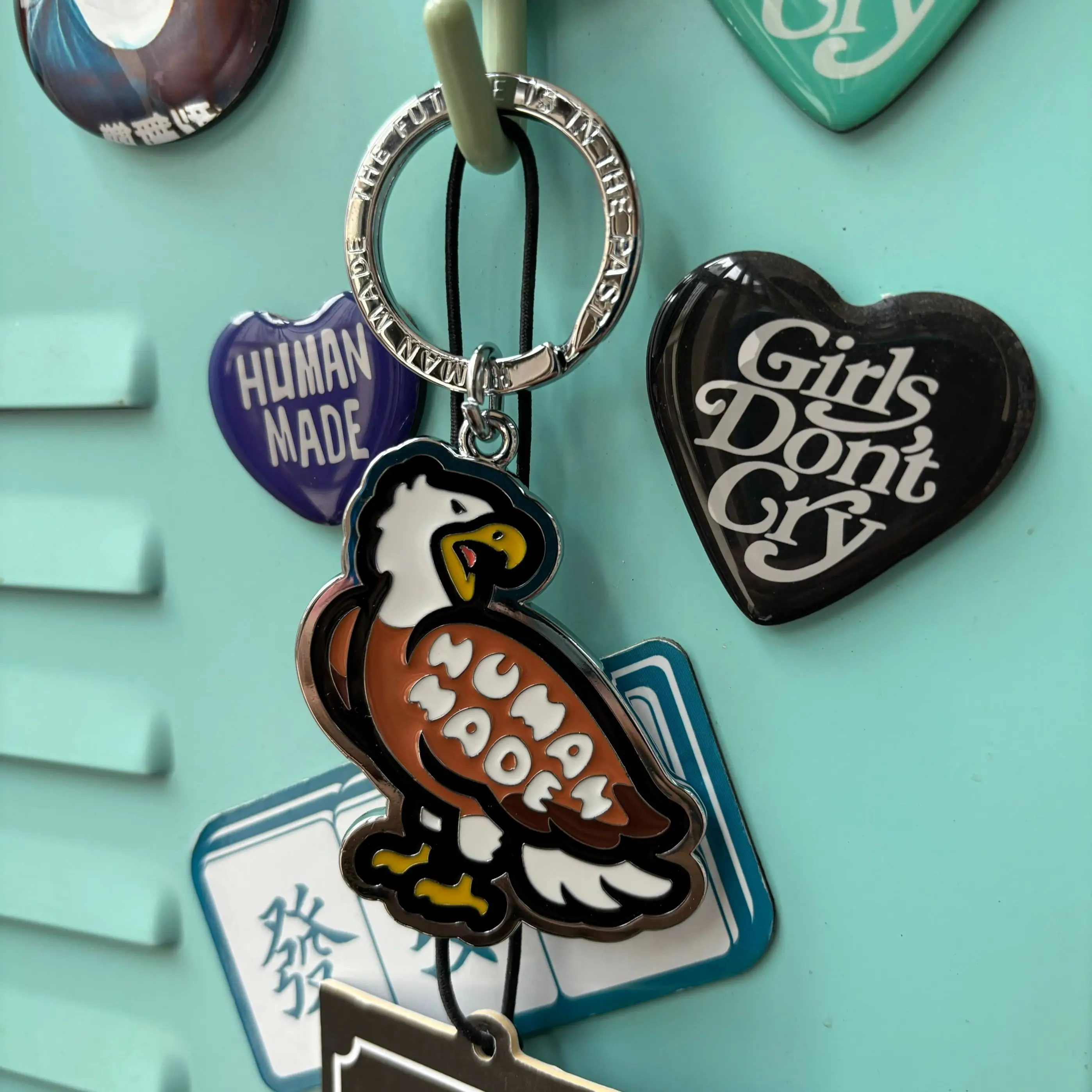 العصرية الإنسان صنع النسر Fukuoka طبعة محدودة المفاتيح قلادة 24ss FUKUOKA قلادة Nigo نمط