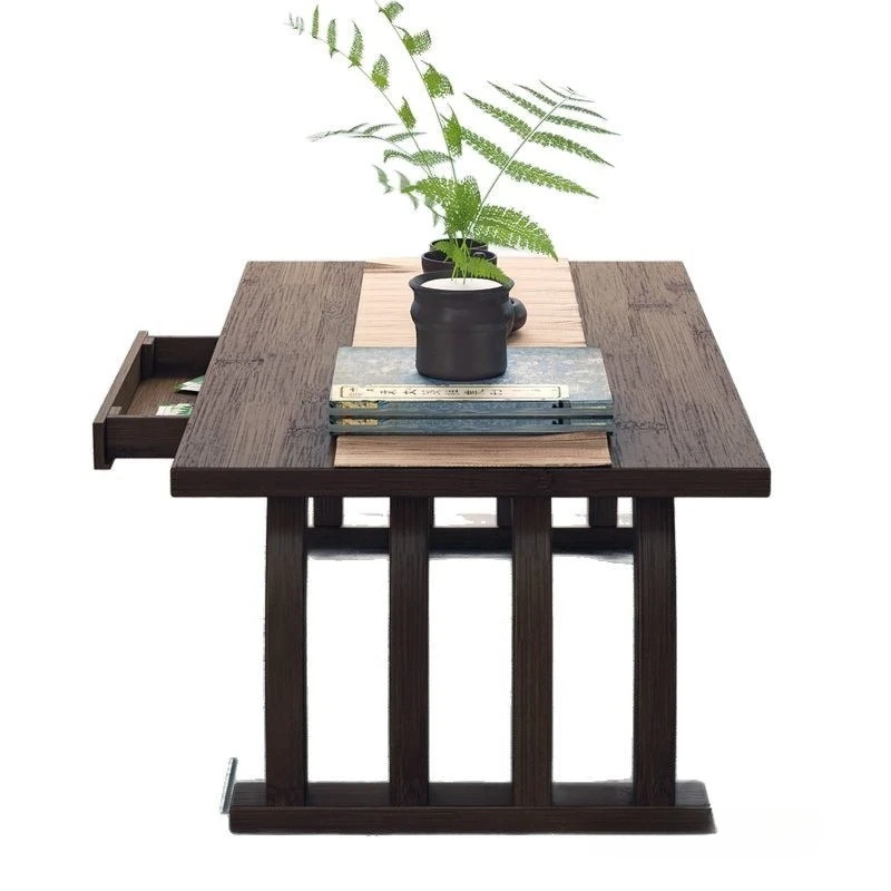 

Chinese bay window small coffee table tatami, simple window sill balcony Nanzhu tea table, carpet small table sitting