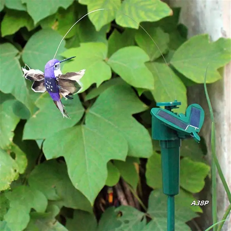 

Solar Powered Flying Bird, Solar Or Battery Powered Realistic Birds Garden Decor For Outdoor, Yard Easy Install Easy To Use