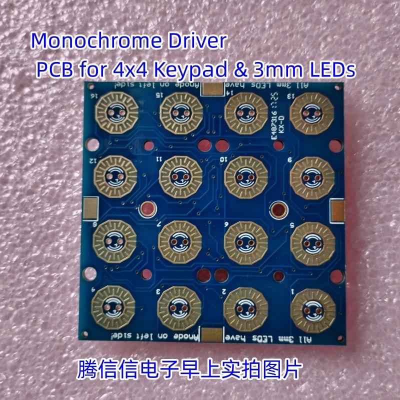 

1611 Silicone Elastomer 4x4 Button Keypad - for 3mm LEDs Trellis Monochrome Driver PCB 1616