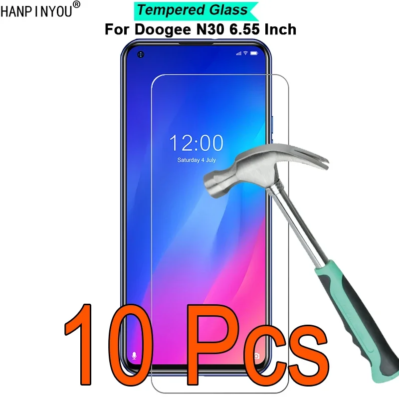 10 Pcs/Lot For Doogee N55 N50 N30 N40 Pro Plus 9H Hardness 2.5D Ultra-thin Toughened Tempered Glass Film Screen Protector Guard