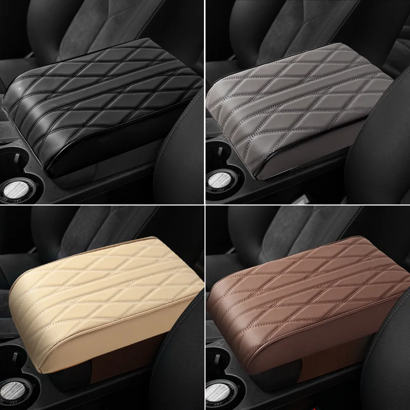 

Car Armrest Pad Heightening Insole Diamond Leather Widen and Thicken Central Control Universal Car Memory Foam Armrest Box Mat