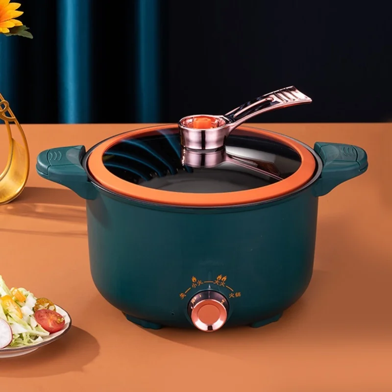 casserole-electrique-multifonctionnelle-a-micro-pression-600w-3l-en-ceramique-antiadhesive-avec-panier-vapeur-et-couvercle